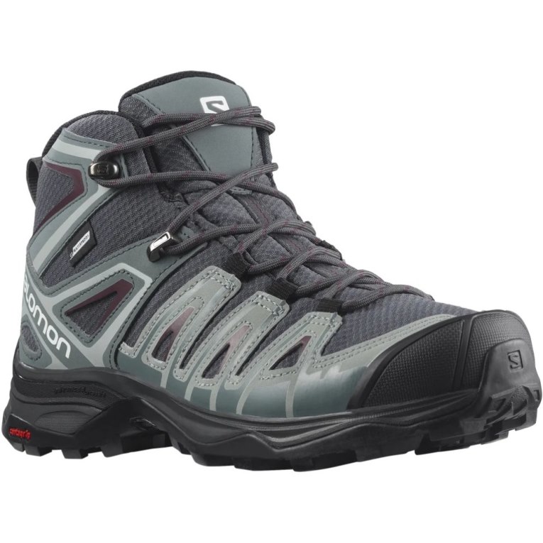 Dark Grey Salomon X Ultra Pioneer Mid CSWP Women's Hiking Boots | IE XN9104